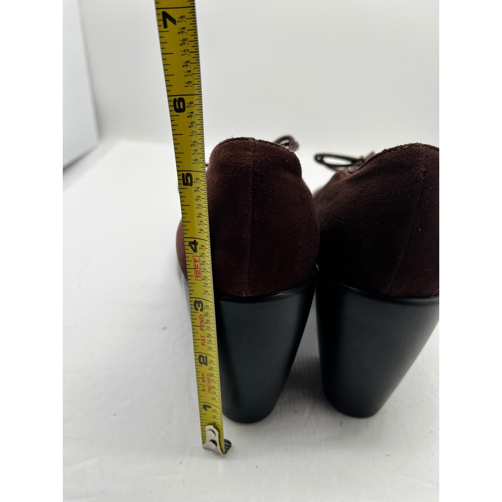 Dansko Brown Suede Lace Up Block Heel Oxford Shoes Womens 7.5-8/ 38 Whimsigoth - Picture 6 of 9